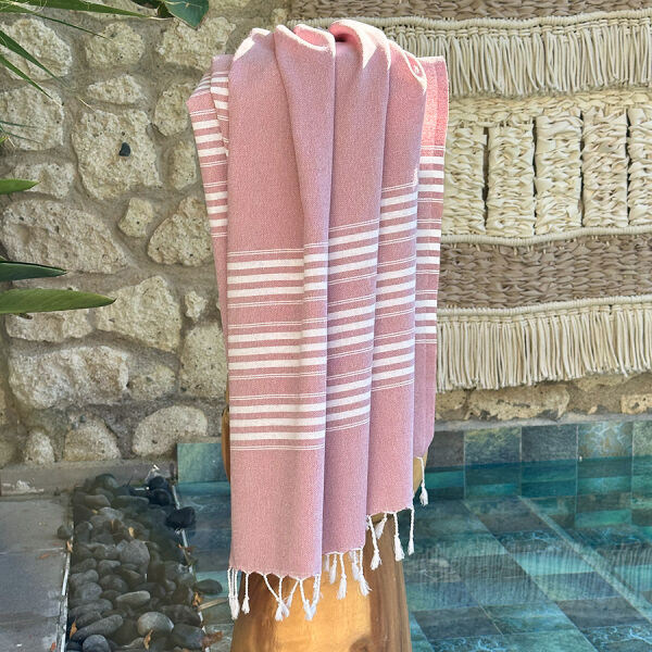 Hamamdoek, Hammamtowel, Fouta, Hamamtuch Travel Powder Pink