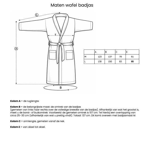 Unisex badjas Wafel Powder Blue