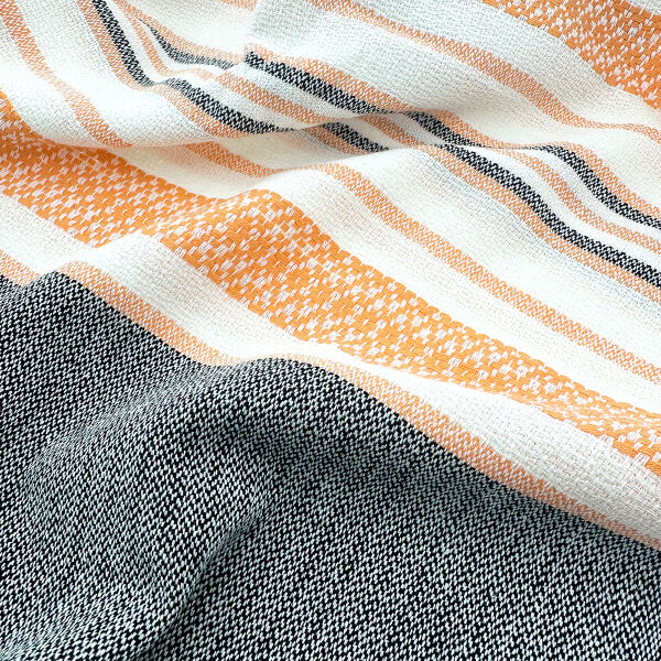 Hamamdoek saunadoek Sea Me Black-Orange