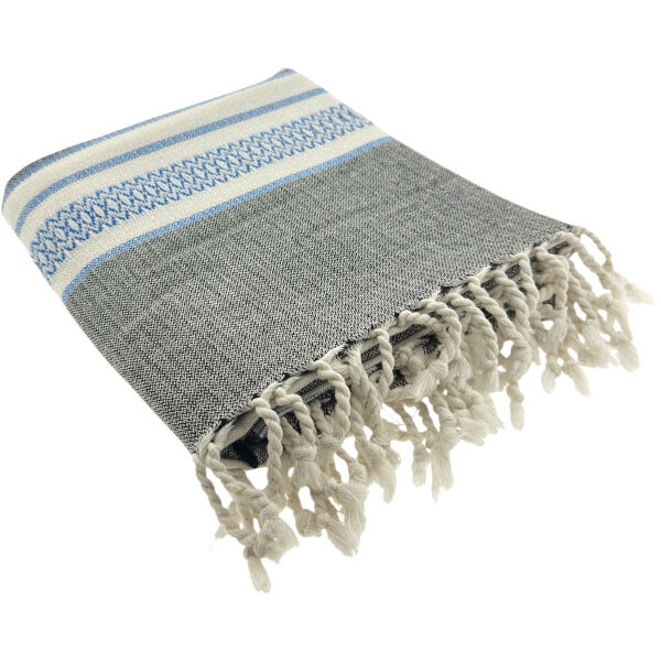 Hamamdoek saunadoek Sea Me Black-Blue