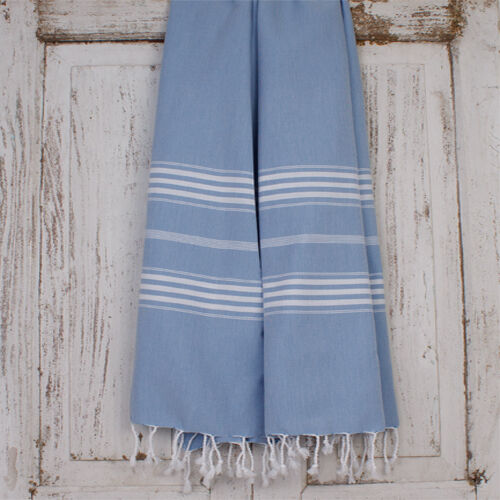 Hamamdoek saunadoek Ottomania extra lang  Blauw