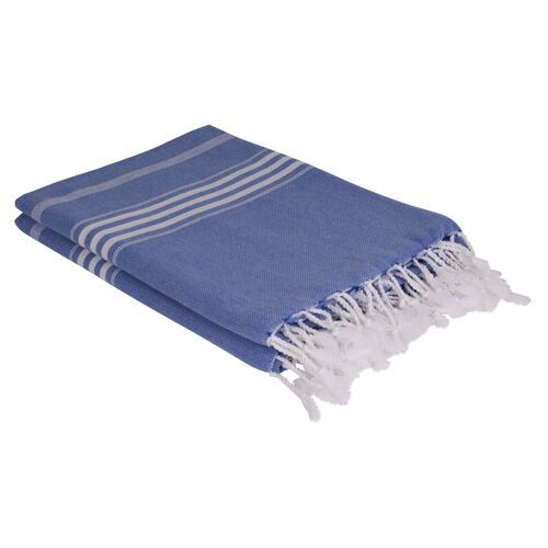 Hamamdoek saunadoek Ottomania extra lang  Grieksblauw