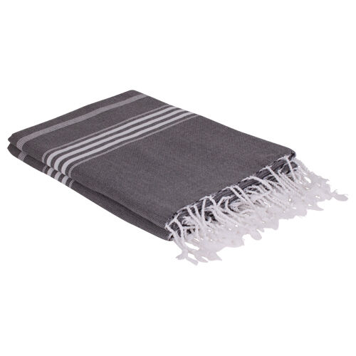 Hamamdoek saunadoek Ottomania extra lang  Zwart