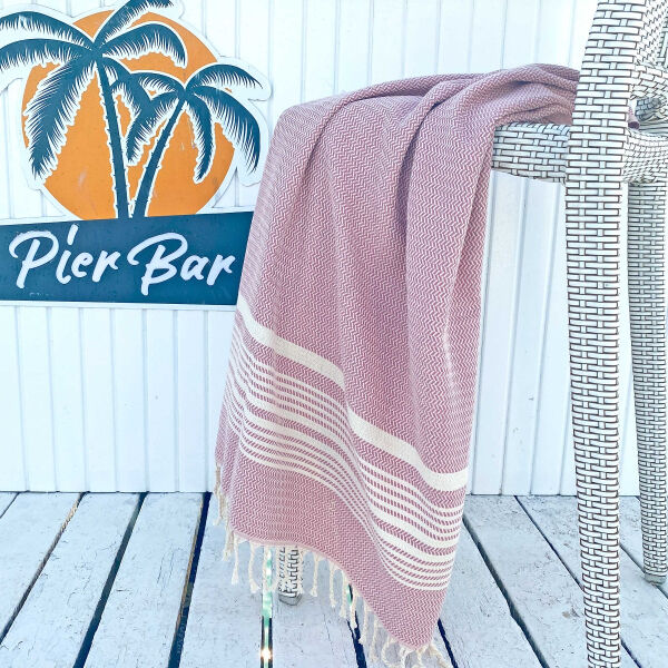 Hamamdoek saunadoek Plaj Powder Pink