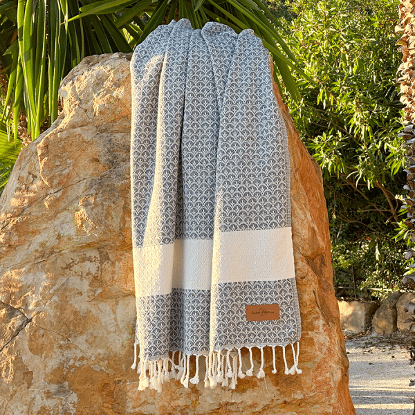 Hamamdoek saunadoek Peacock Grey