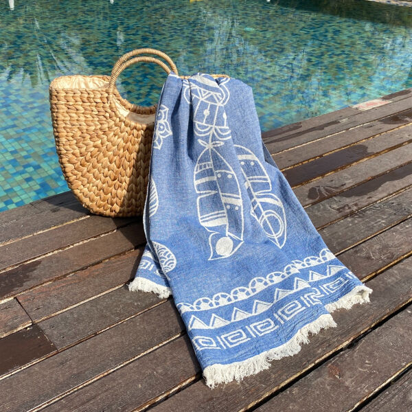 Hamamdoek saunadoek Dreamcatcher Blue
