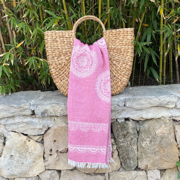 Hamamdoek saunadoek Bohemia Pink