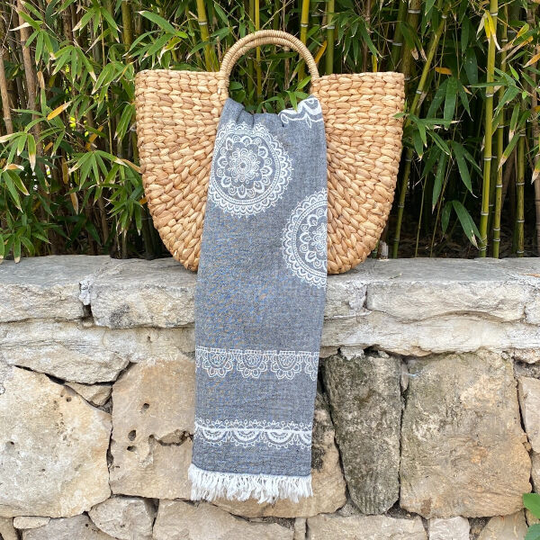 Hamamdoek saunadoek Bohemia Black
