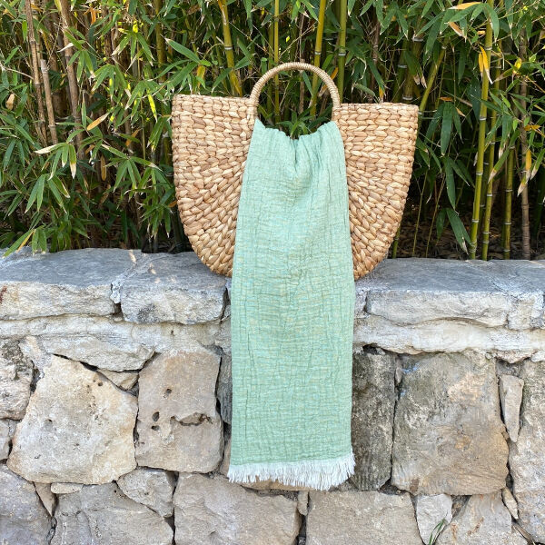 Hamamdoek saunadoek Muslin  Pistache green