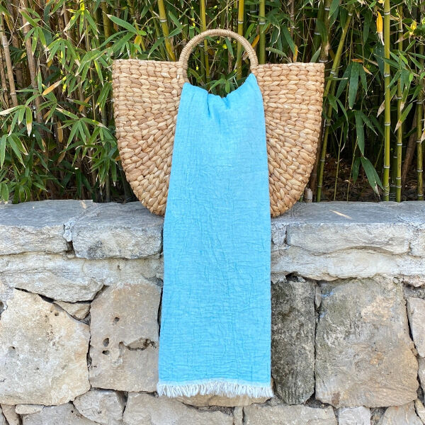 Hamamdoek saunadoek Muslin  Turquoise