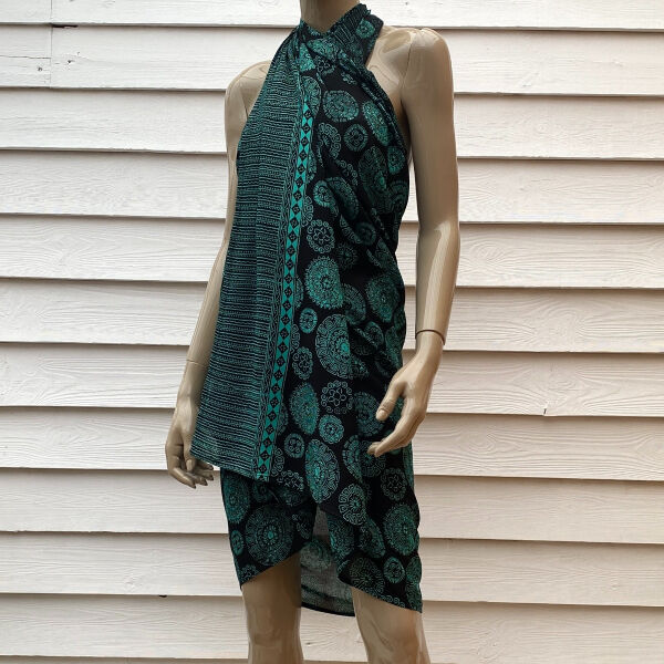 Pareo Batik met Gesp Aztec Green