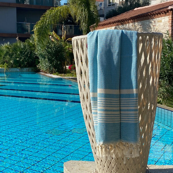 Hamamdoek saunadoek Plaj Powder Blue