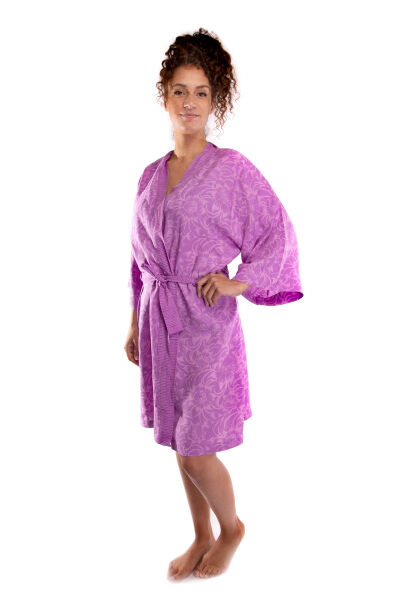 Short kimono Balyy Batik Lilac Flower