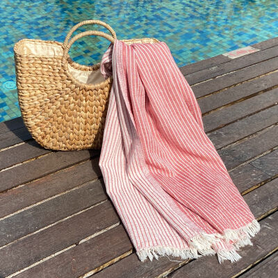 Hamamdoek Breton  Dark Red