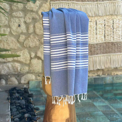 Hamamdoek Travel size 3 Classic Blue