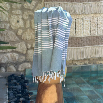 Hamamdoek Travel size 3 Petrol