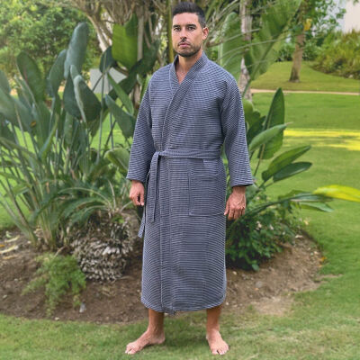 Unisex badjas Wafel Graphite