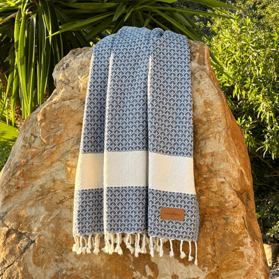 Hamamdoek saunadoek Peacock Blue