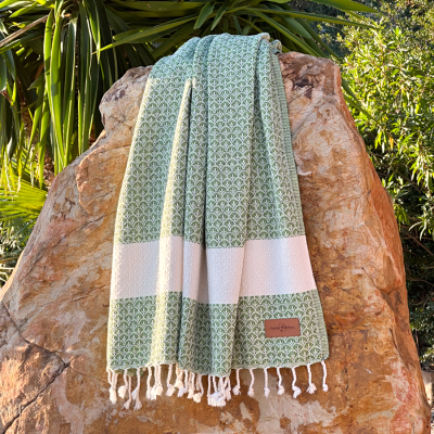 Hamamdoek saunadoek Peacock Green