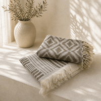 Hamamdoek saunadoek
Set van 2 stuks 
Beige
