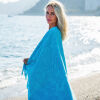Fashion4wellness Hamam Strandlaken Flowerbomb Turquoise beach
