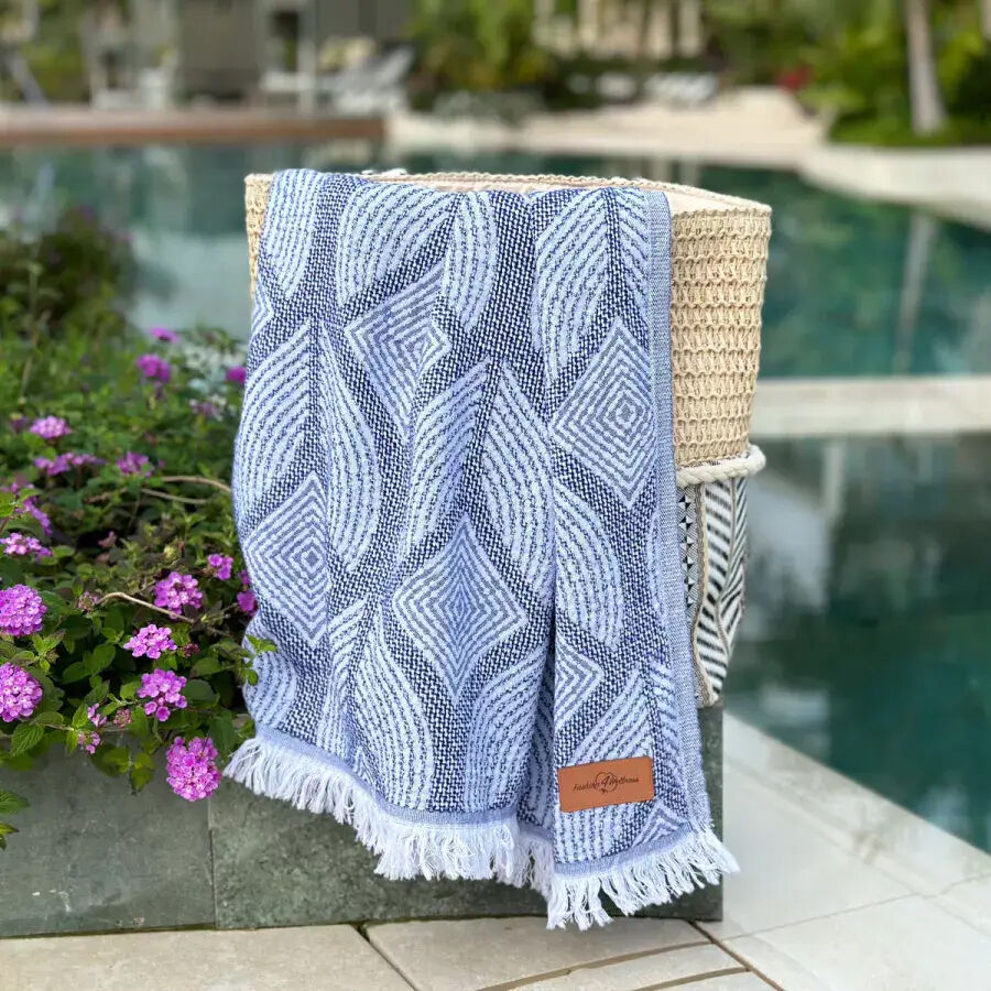 SHOP FOUTA DAISY hammamtowel-botanic-art-blue-lavender-2