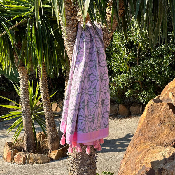 Fouta Daisy Pink - Olive