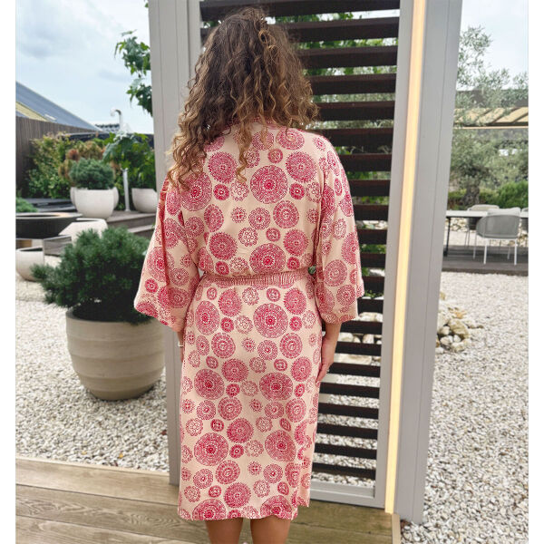 Long Kimono dames Aztec Red
