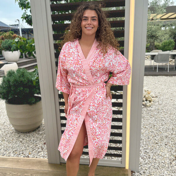 Long Kimono Pink Lady