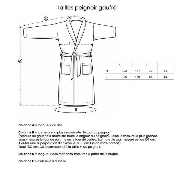 Peignoir unisexe Gaufre Copper
