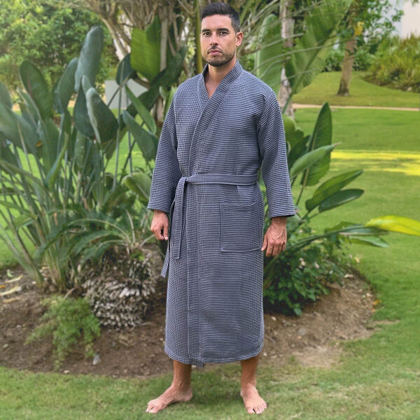 Peignoir unisexe Gaufre Graphite