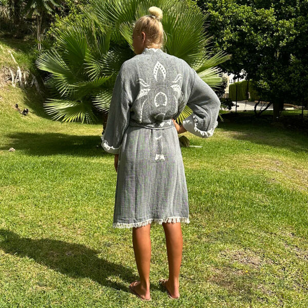 Peignoir hammam femme Elephant Grey