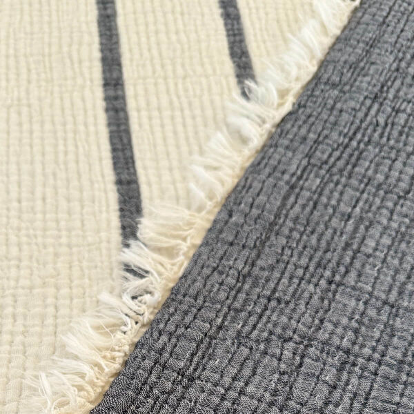 Couvre-lit  Mousseline 4 laags  Chic Anthracite