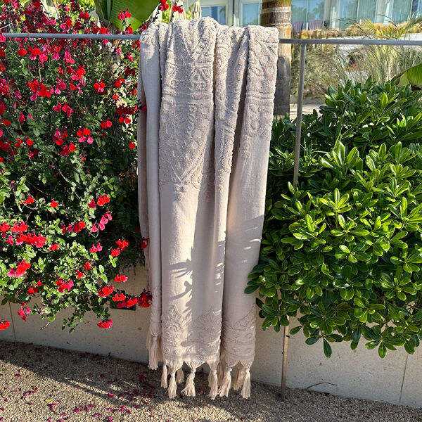 Serviette de plage hammam Zennn Beige