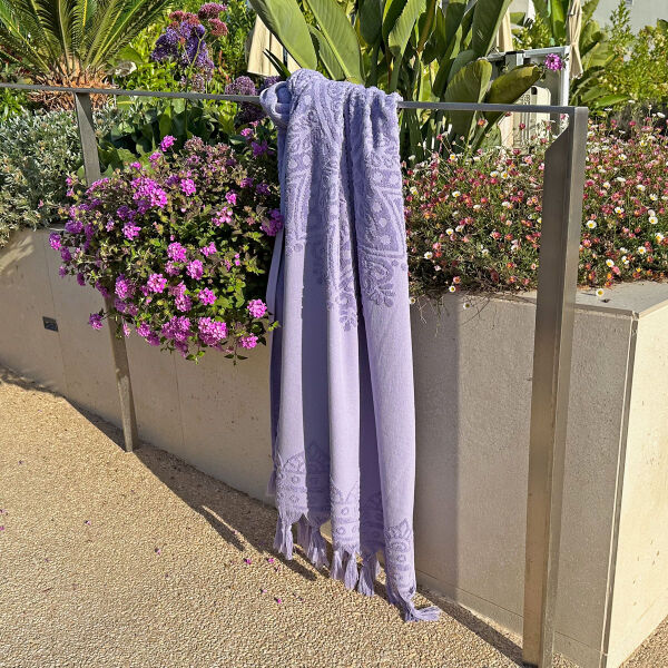 Serviette de plage hammam Zennn Lilac