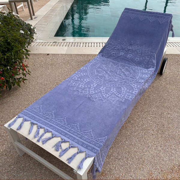 Serviette de plage hammam Zennn Lilac