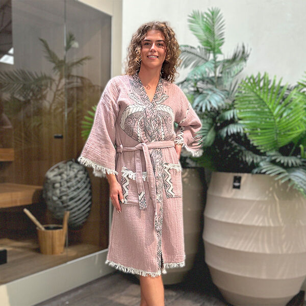 Peignoir hammam femme Elephant Grape