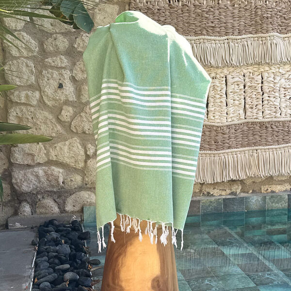 Fouta, Hamamdoek, Hamamtuch, Serviette de hammam, Hammam towel Travel Pistache