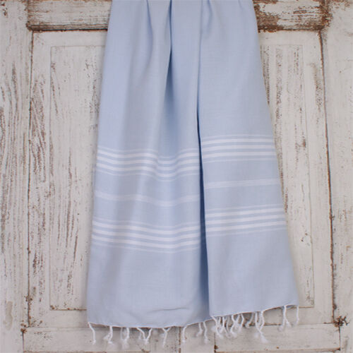 Fouta Ottomania extra lang  Licht Blauw