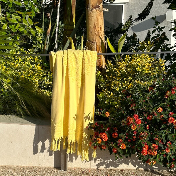Serviette de plage hammam Zennn  Butter Yellow