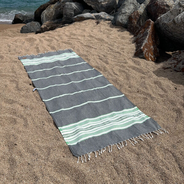 Fouta Sea Me Black-Applegreen 