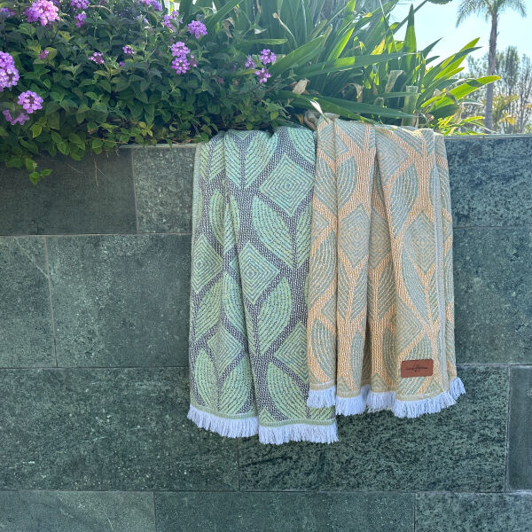 Fouta Botanic Art Taupe-Green