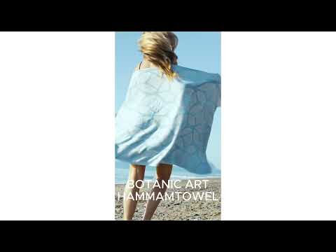 Fouta Botanic Art Petrol-Taupe