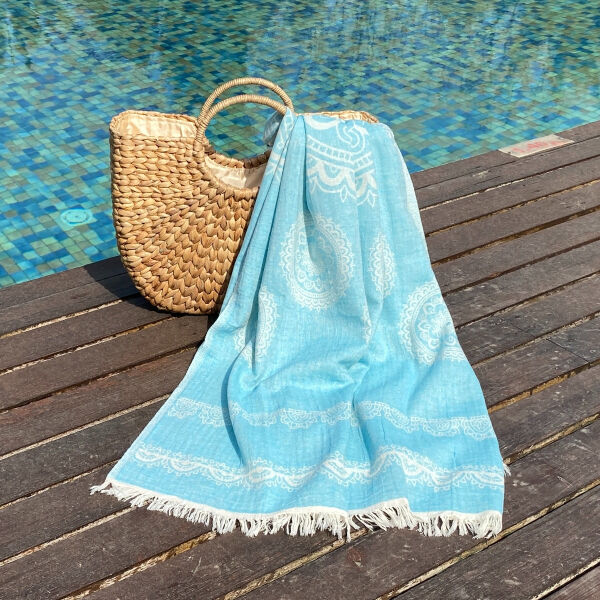 Fouta Bohemia Turquoise