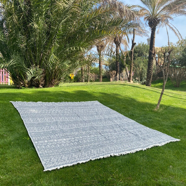 Grande serviette de hammam Mexica Dark Grey