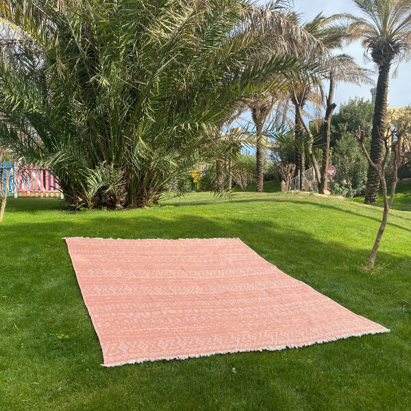 Grande serviette de hammam Mexica Orange Peach