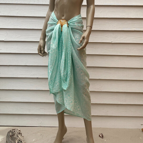 Pareo Batik Pareo avec anneau Zebra Mint