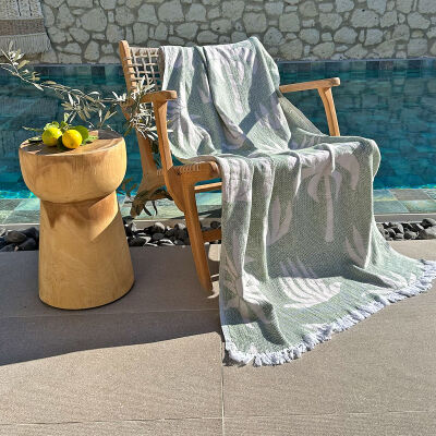 Fouta Palm Beach Beige - Green