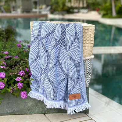 Fouta Botanic Art Blue -Lavender