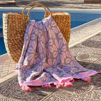 Fouta Daisy Pink - Olive